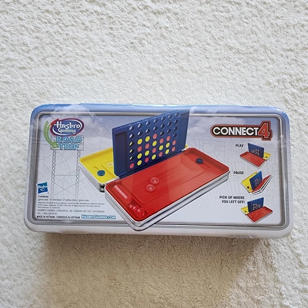 New Hasbro Gaming Road Trip Series Connect 4 Board Game Full Gameplay in case